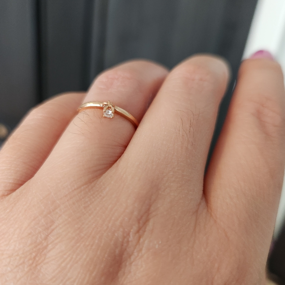 Ariel Gordon Gold Diamond Charm Birthstone Ring